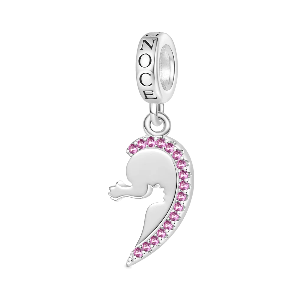 Gnoce Personalized Hug Stitched Charm Platinum-plated Silver Blend - Image 5