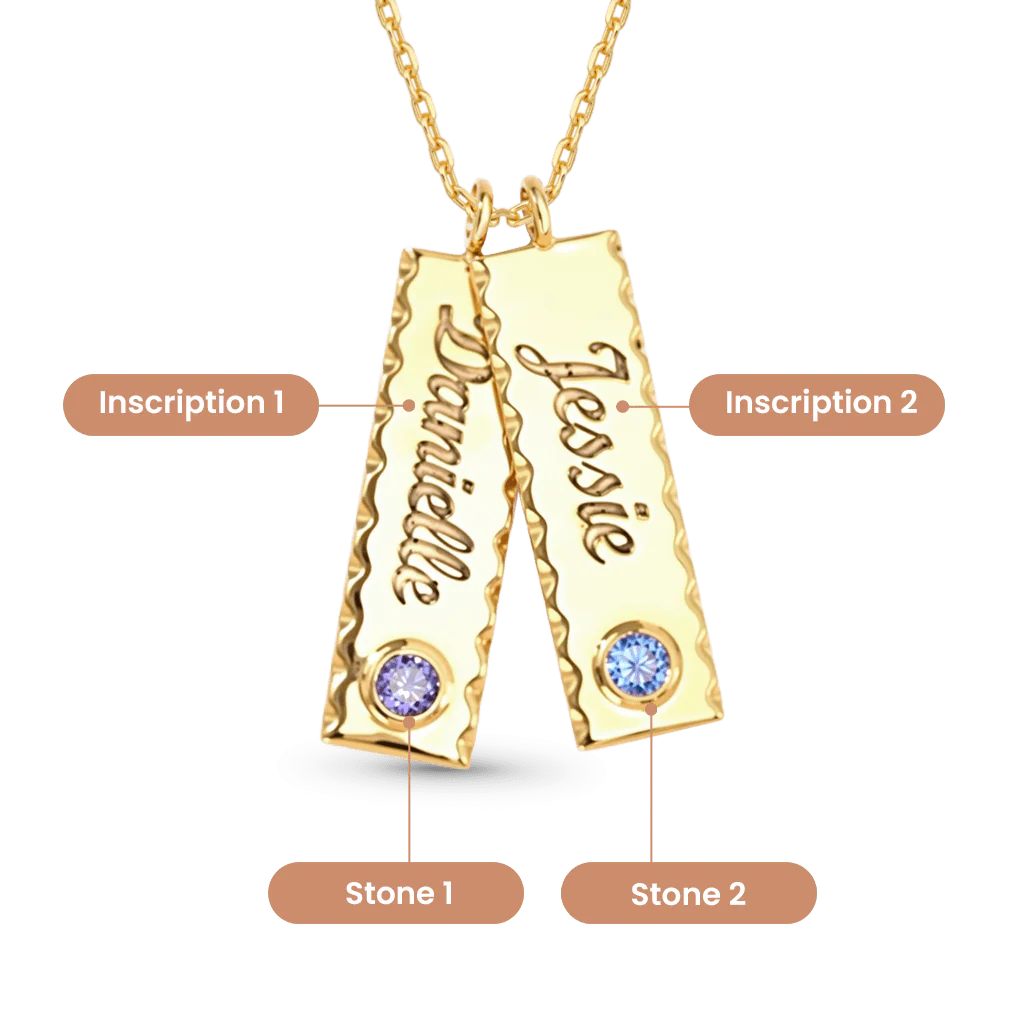 Gnoce Double Personalized Tag Name Necklace - Image 4