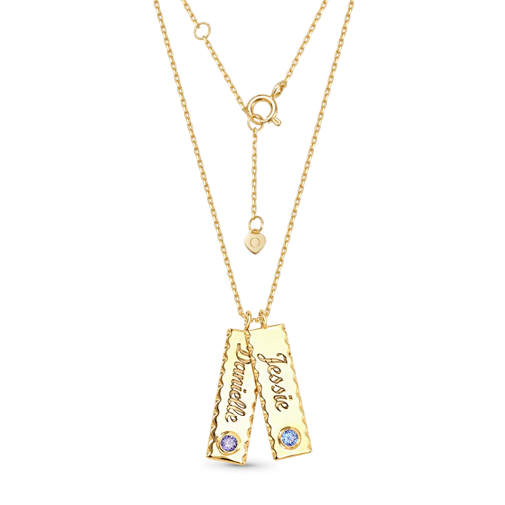 Gnoce Double Personalized Tag Name Necklace - Image 5