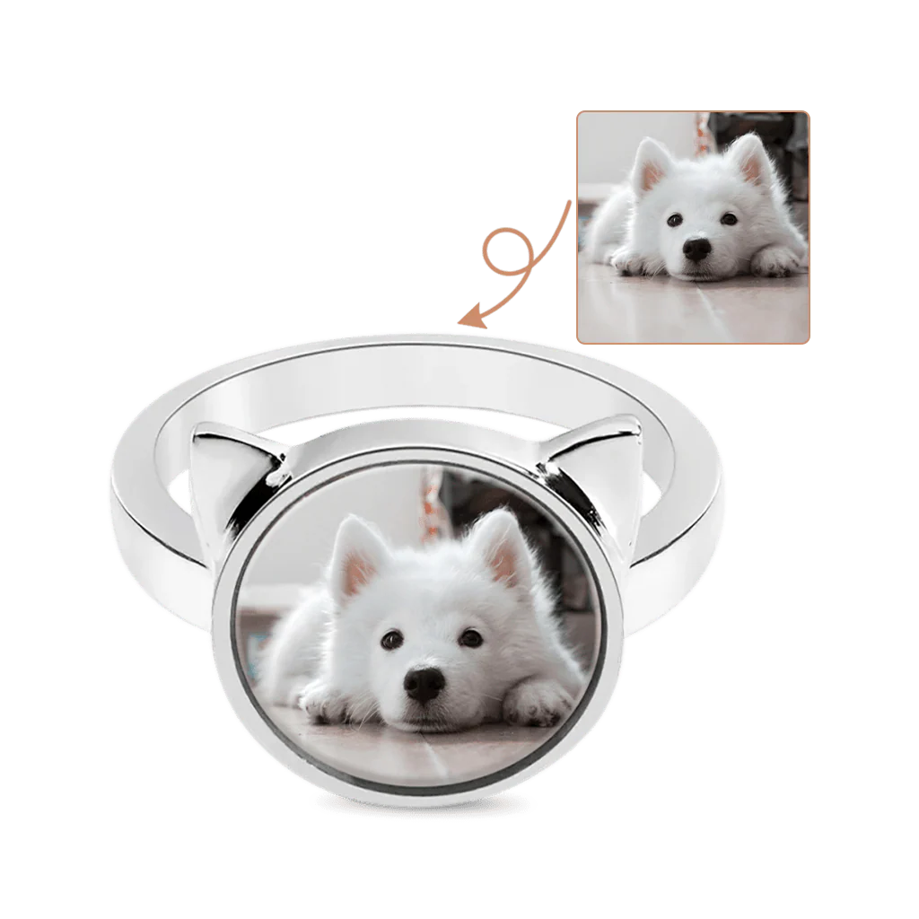 Gnoce Pet Lover Personalized Photo Ring