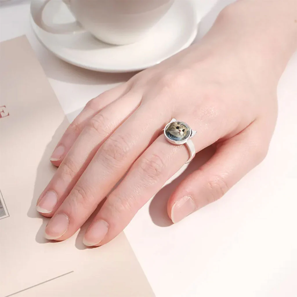 Gnoce Pet Lover Personalized Photo Ring - Image 5