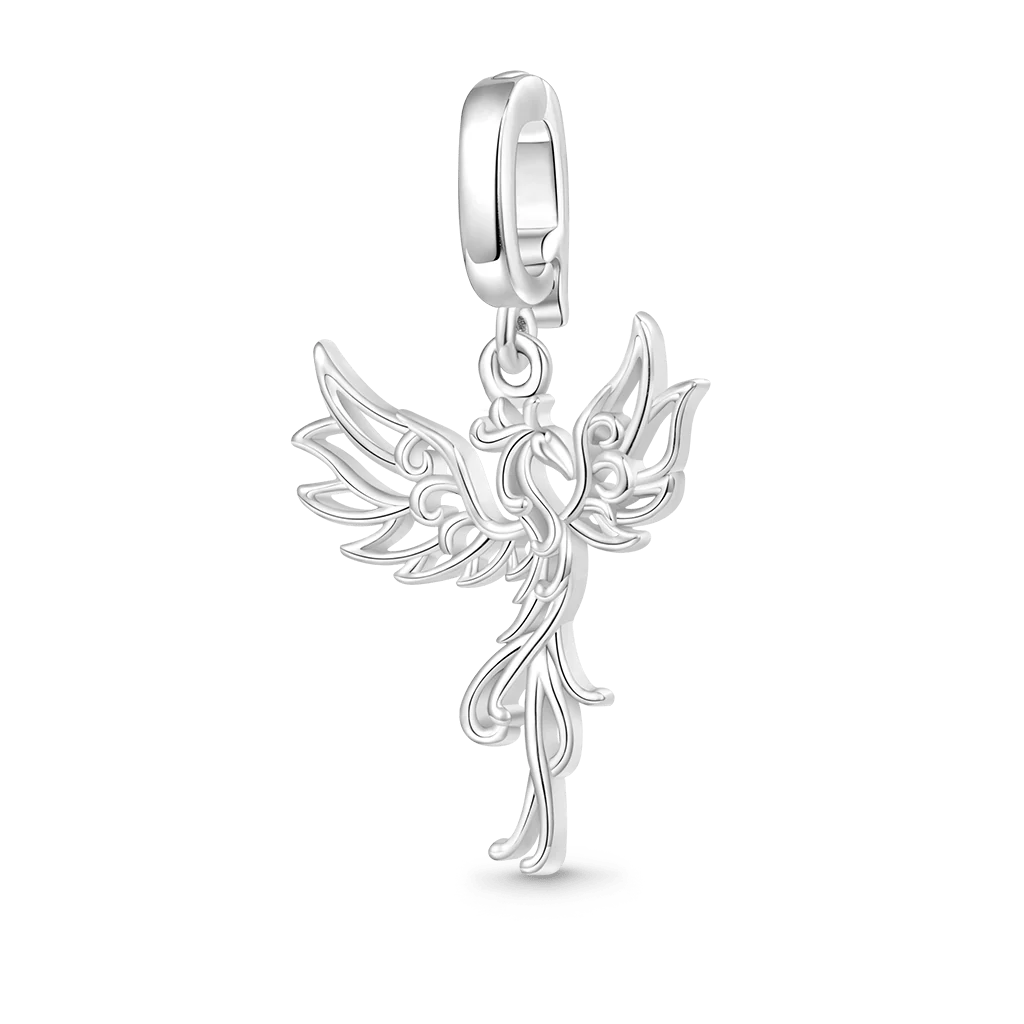 Gnoce Phoenix Clasp Clusters Charm Platinum-plated Silver Blend