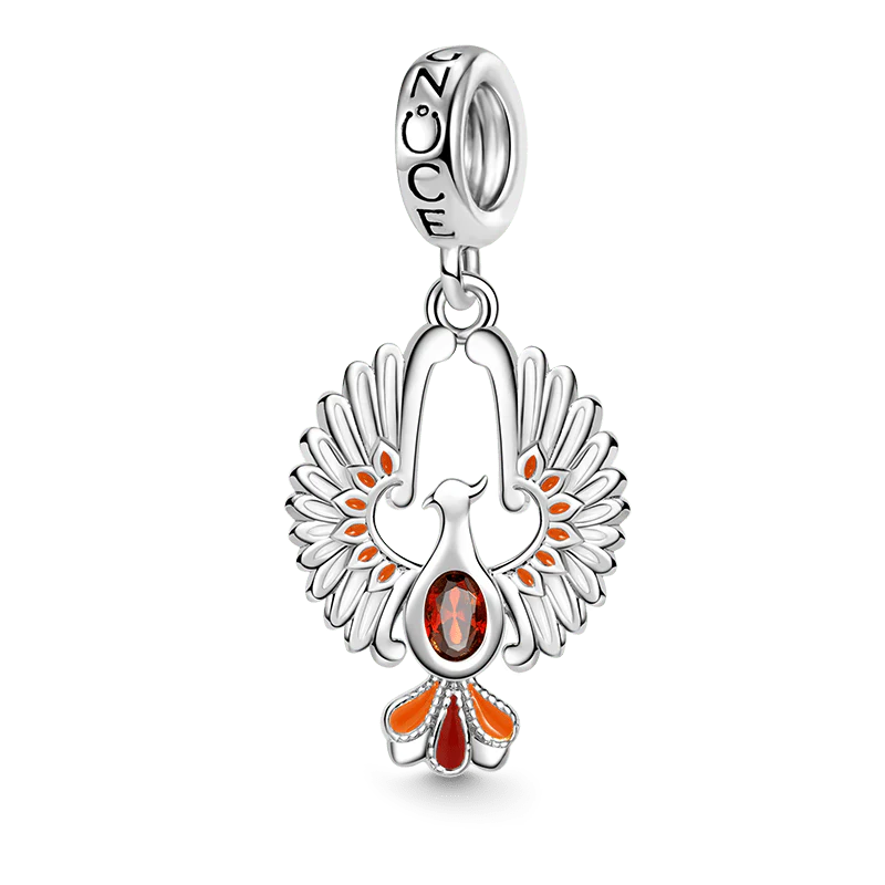Gnoce Phoenix Charm Platinum-plated Silver Blend