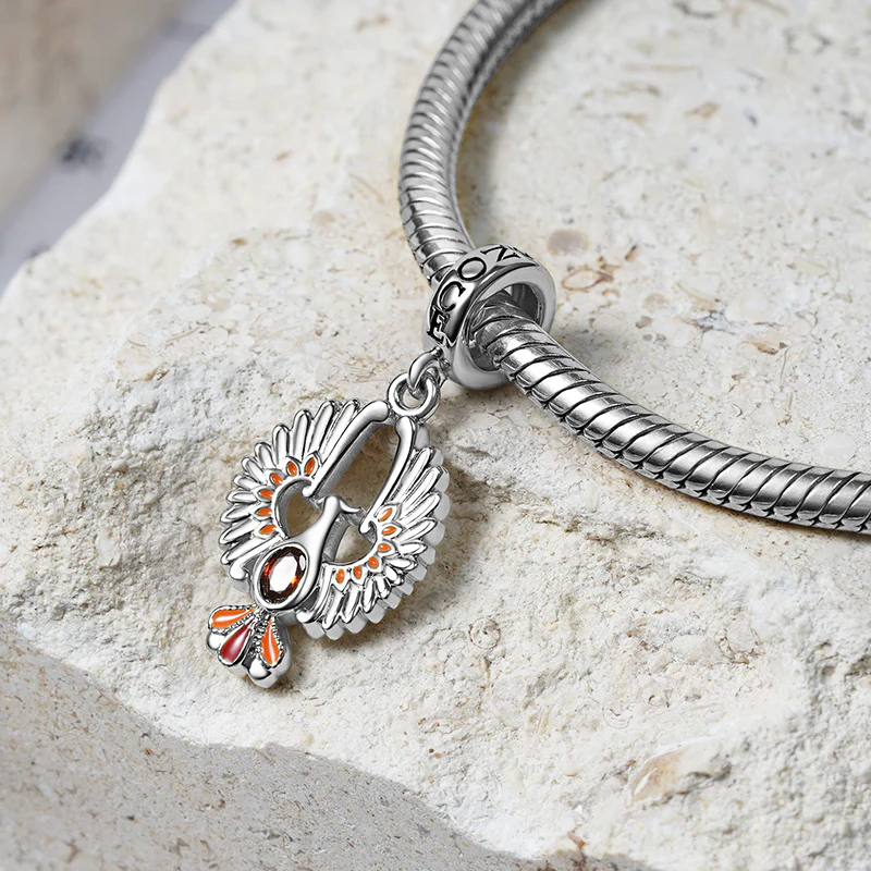 Gnoce Phoenix Charm Platinum-plated Silver Blend - Image 2