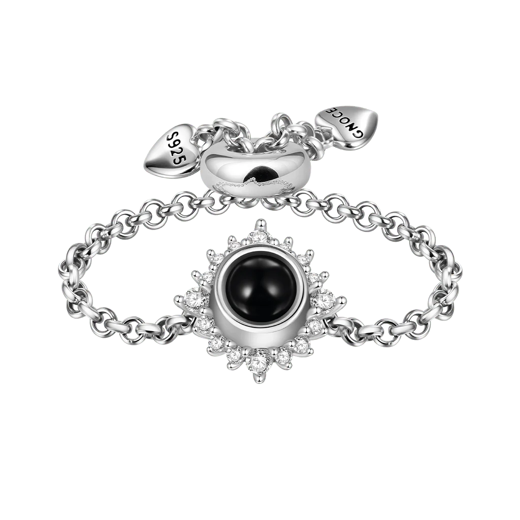 Gnoce Projection Photo Bead Chain Adjustable Ring - Image 4