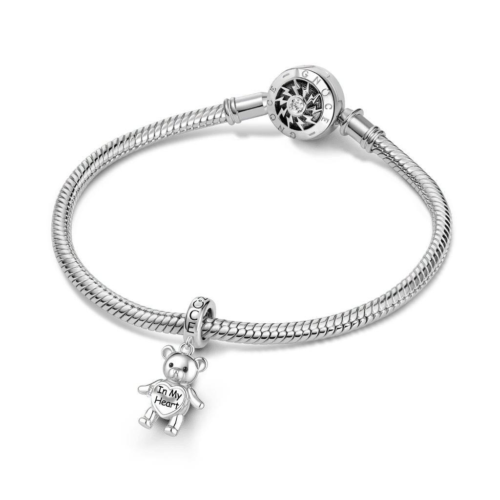 Gnoce Bear Photo Charm Platinum-plated Silver Blend - Image 2