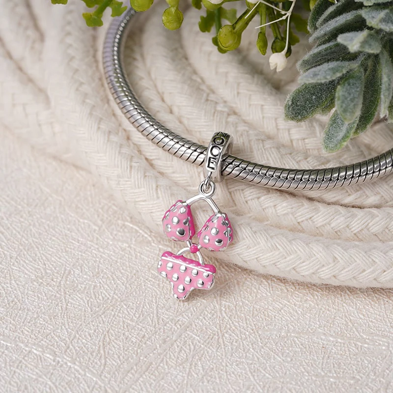 Gnoce Pink Bikini Charm Platinum-plated Silver Blend - Image 2