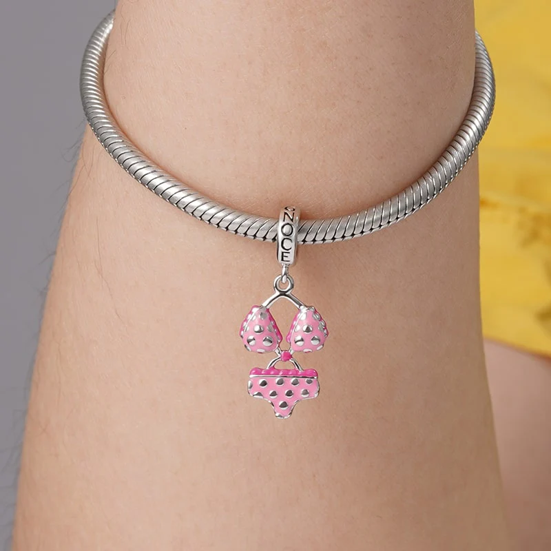 Gnoce Pink Bikini Charm Platinum-plated Silver Blend - Image 3