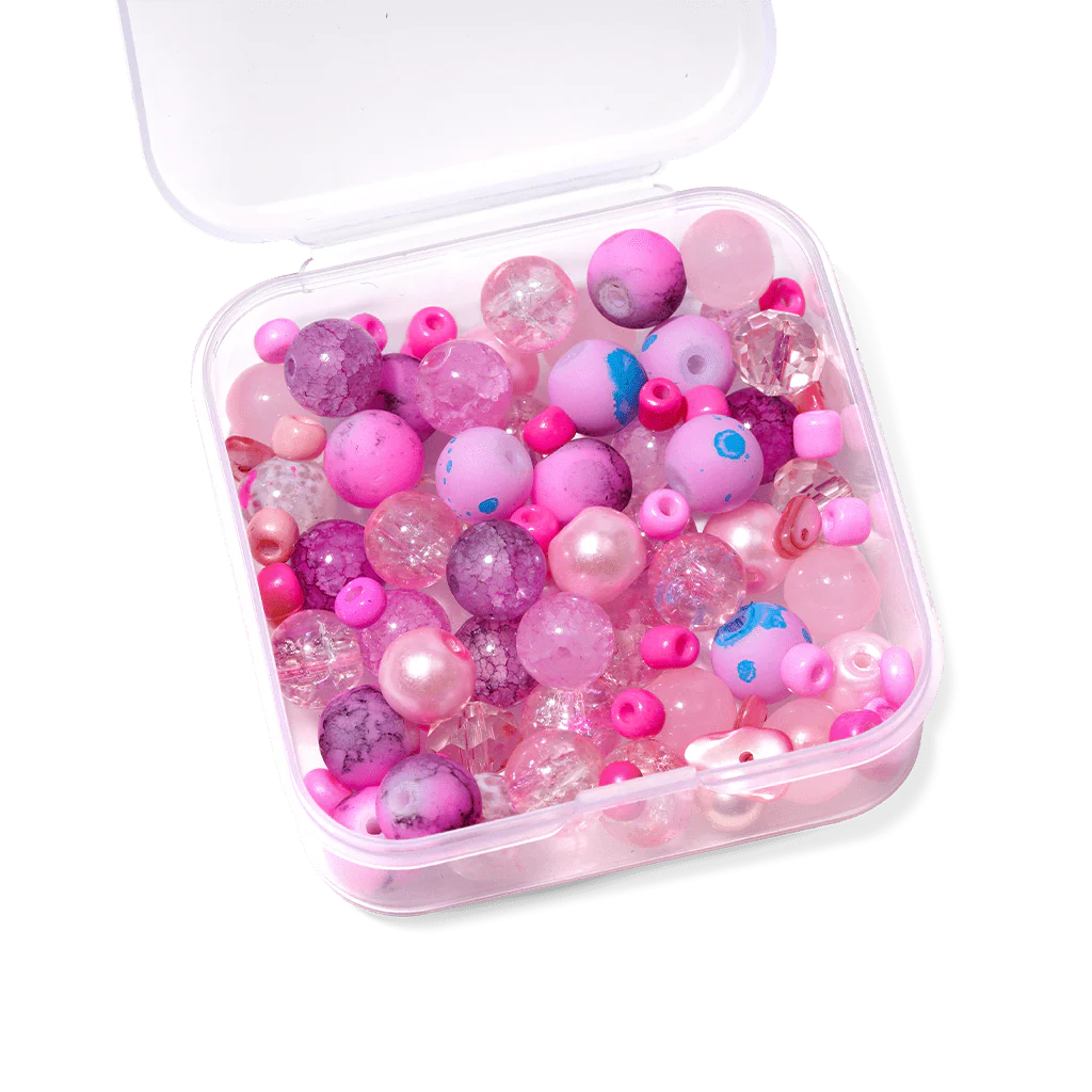 Gnoce DIY Pink Cracked Glass Beaded Bracelet - Image 3