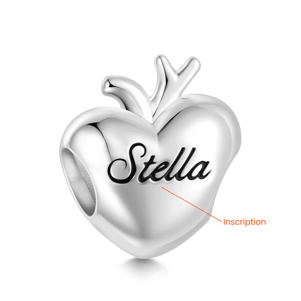 Gnoce Engravable Heart Charm Platinum-plated Silver Blend - Image 2