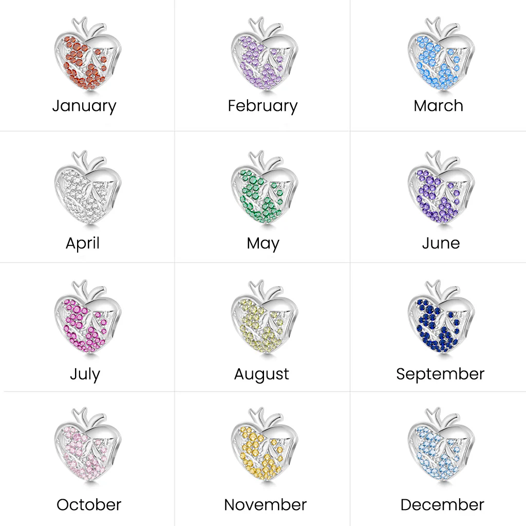Gnoce Engravable Heart Charm Platinum-plated Silver Blend - Image 3