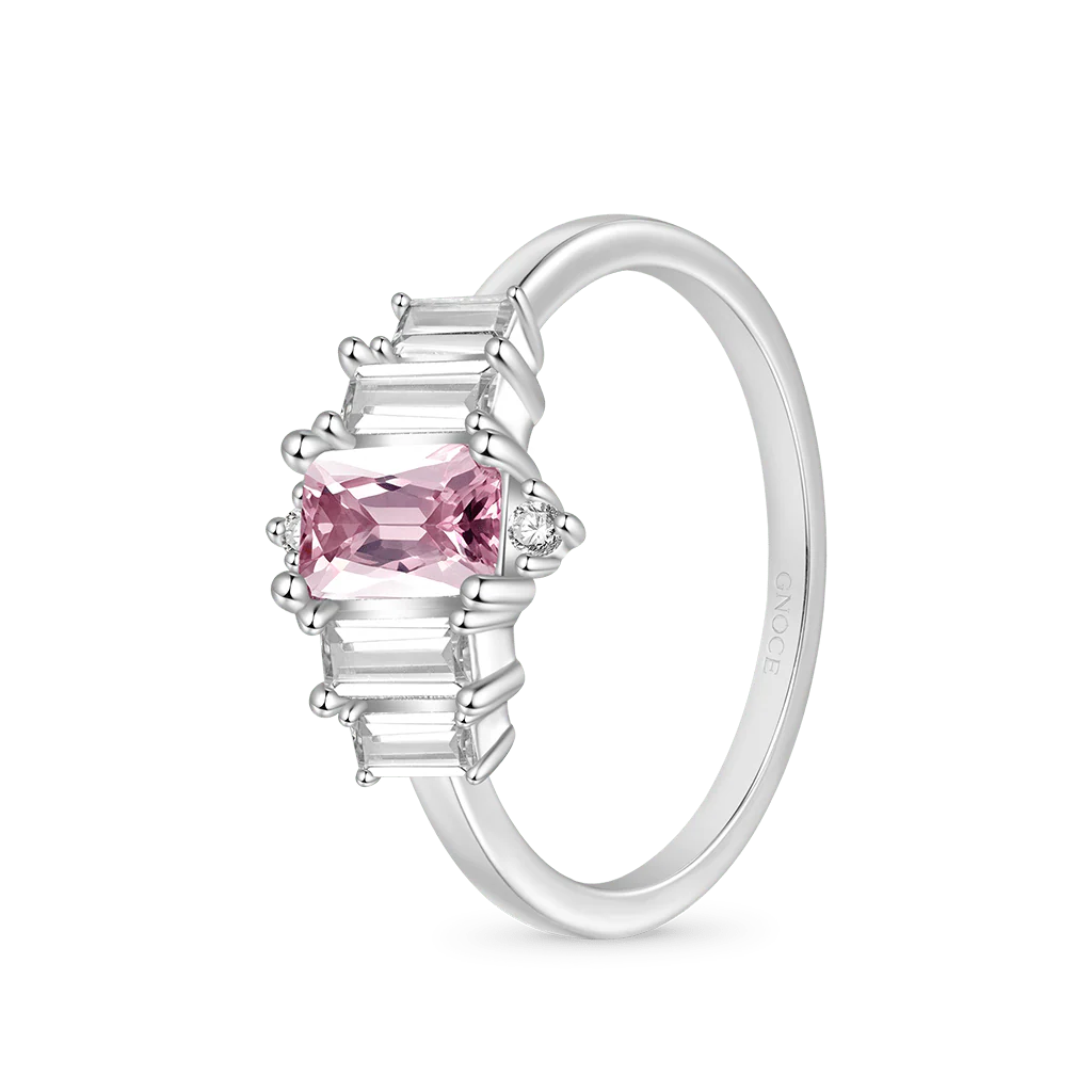 Gnoce Pink Cubic Zirconia Women's Ring - Image 2