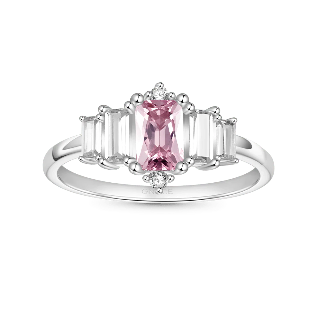 Gnoce Pink Cubic Zirconia Women's Ring - Image 3
