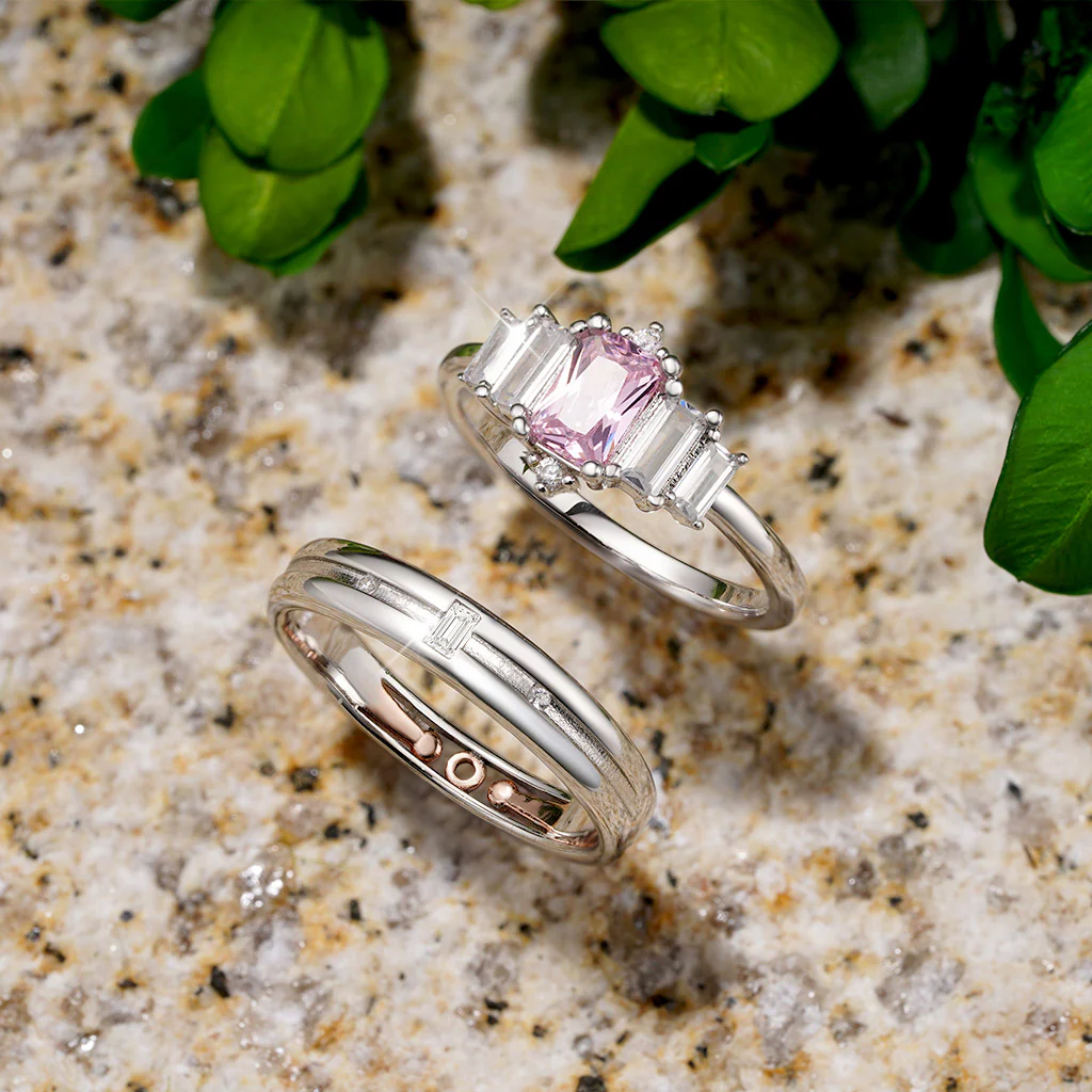Gnoce Pink Cubic Zirconia Women's Ring - Image 4