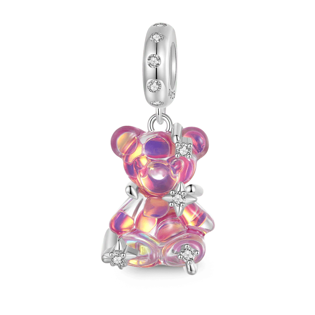 Gnoce Pink Dream Bear Pendant Dangle Charm