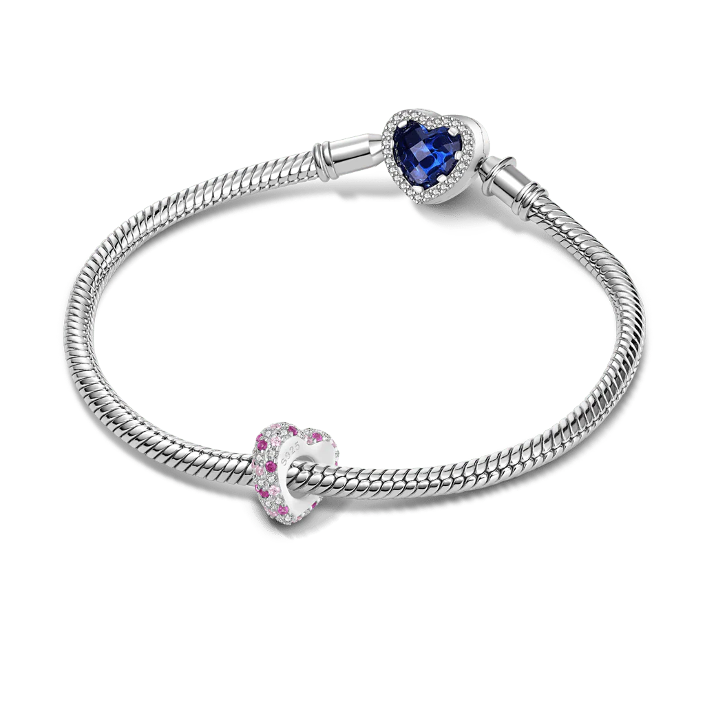 Gnoce Sparkling Pink Heart Stopper Charm - Image 3
