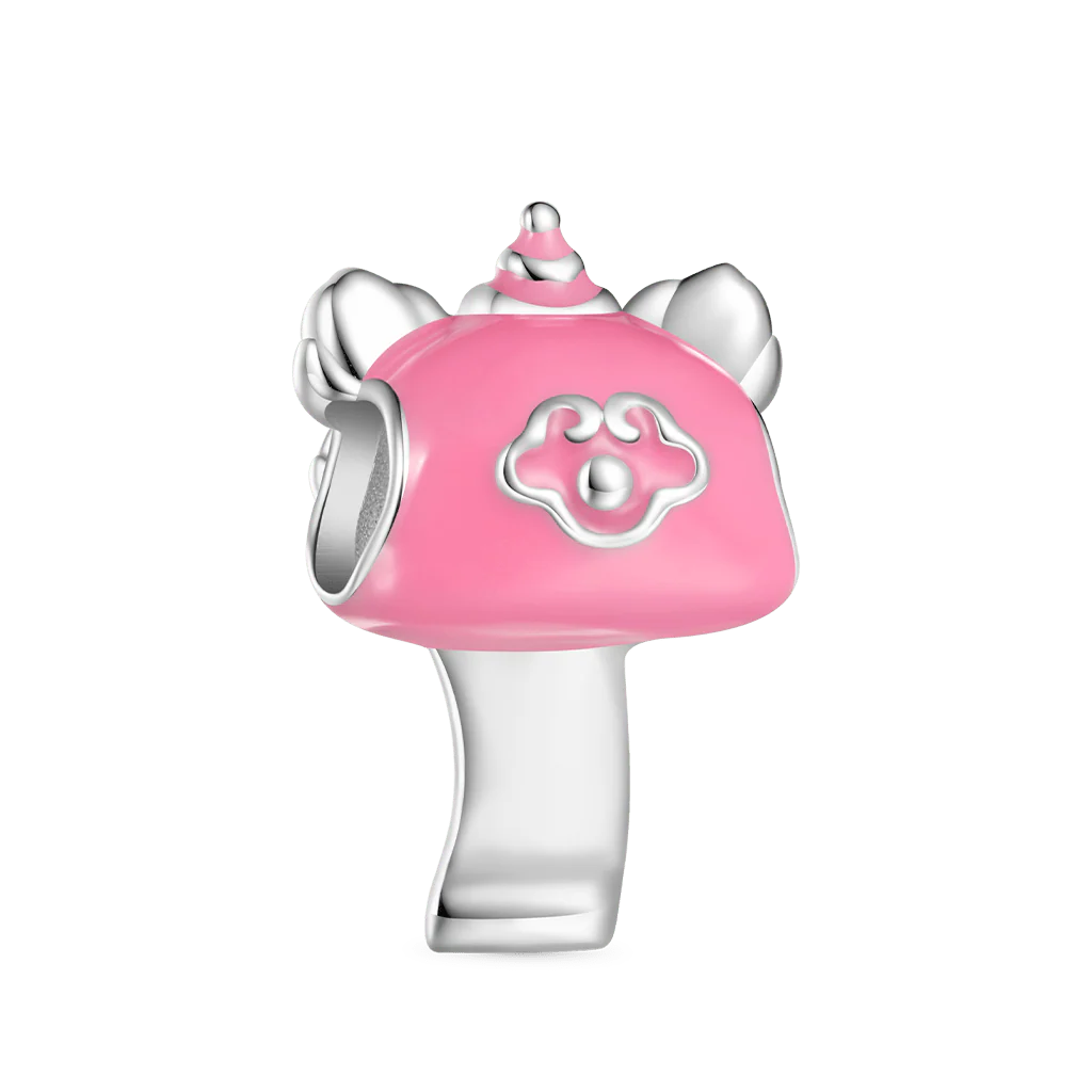 Gnoce Pink Lion Dance Charm Platinum-plated Silver Blend - Image 2