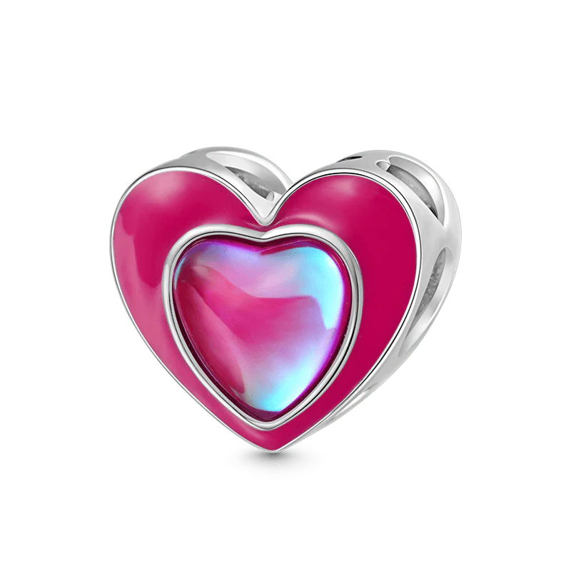 Gnoce “You Had The Power All Along My Dear” Pink&Purple Heart Charm