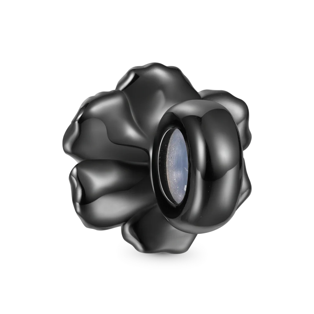 Gnoce Glow-in-the-Dark Piranha Flower Charm Platinum-plated Silver Blend - Image 3