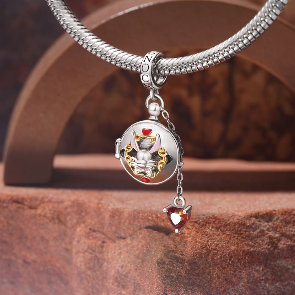 Gnoce Pocket Watch Rabbit Ears Pendant Dangle Charm - Image 4