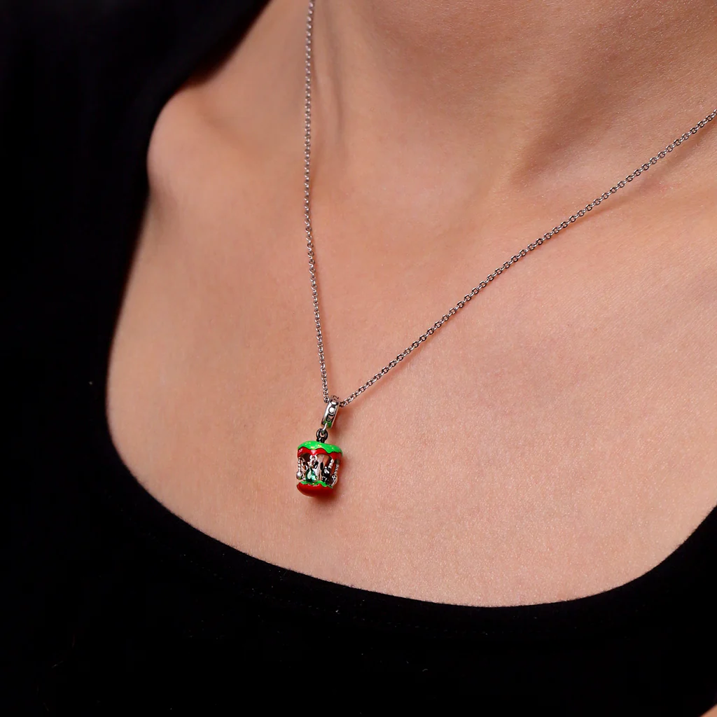 Gnoce Poison Apple Carousel Glow-in-the-Dark Charm Platinum-plated Silver Blend - Image 6