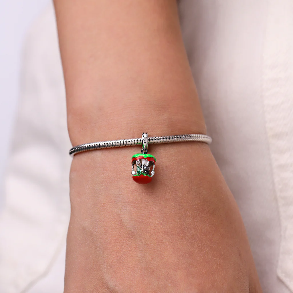 Gnoce Poison Apple Carousel Glow-in-the-Dark Charm Platinum-plated Silver Blend - Image 7