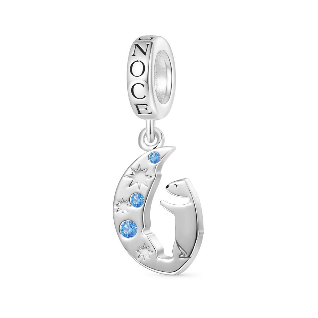 Gnoce Polar Bear Couple Hugging Double Charm Platinum-plated Silver Blend - Image 3