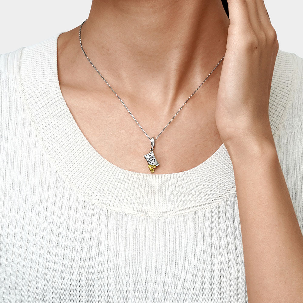 Gnoce Snack Food Potato Chips Charm Platinum-plated Silver Blend - Image 7