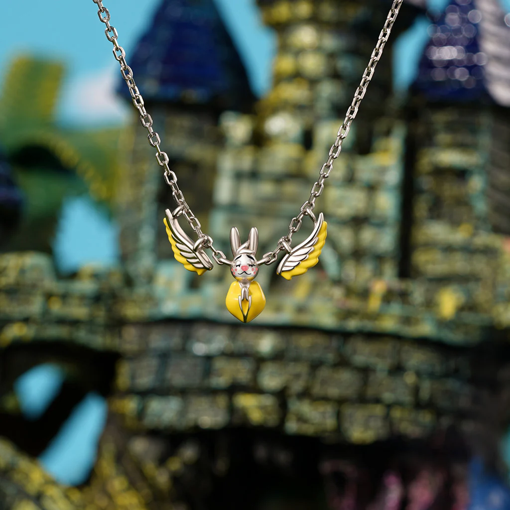 Gnoce Angel Hare Precious Defendor Necklace Platinum-plated Silver Blend - Image 3