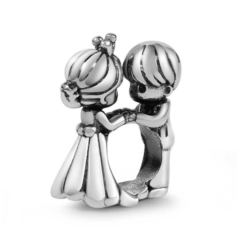Prince and Princess Charm Bead Sterling Silver
