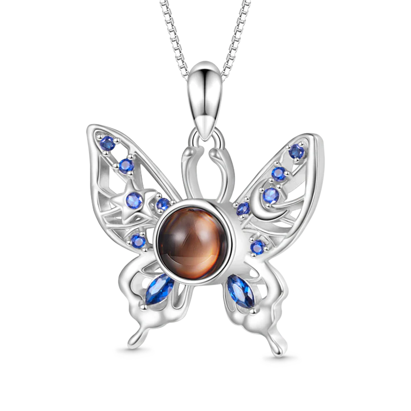 Gnoce Projection Butterfly Personalized Photo Necklace - Image 3