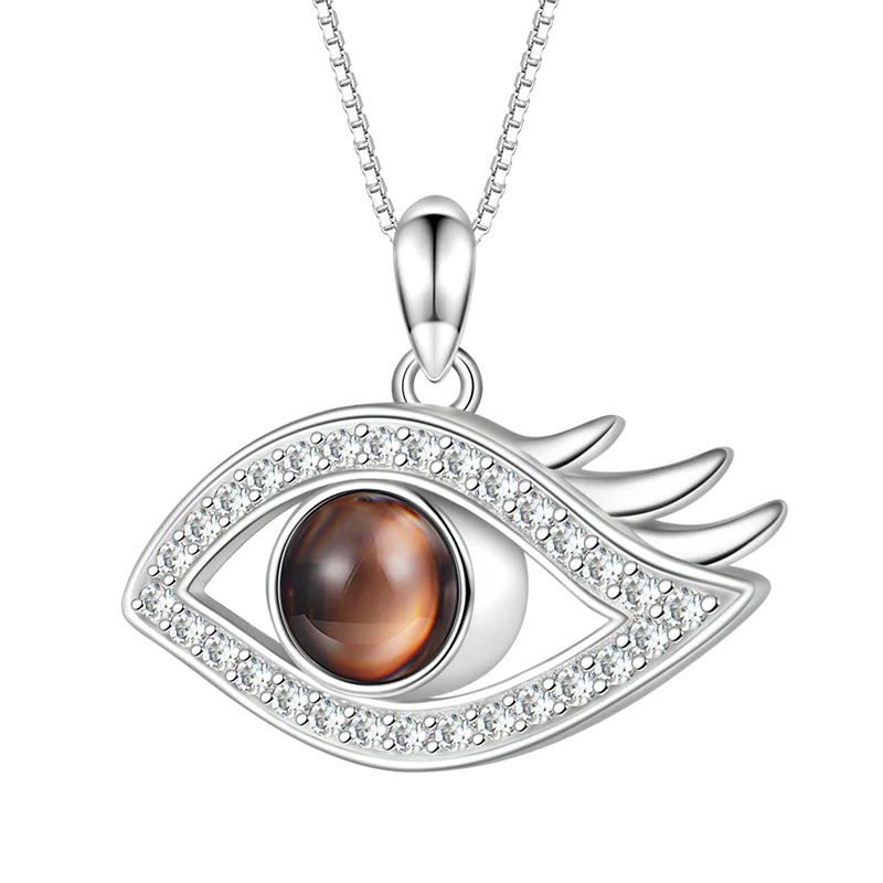 Gnoce Projection Devil's Eye Personalized Photo Necklace - Image 2