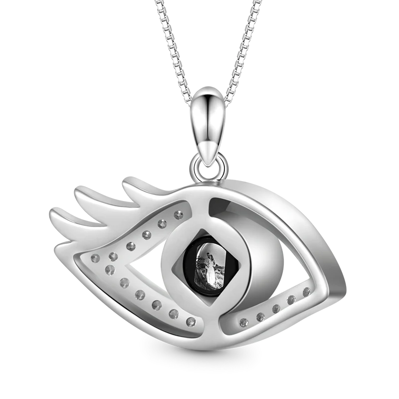 Gnoce Projection Devil's Eye Personalized Photo Necklace - Image 3