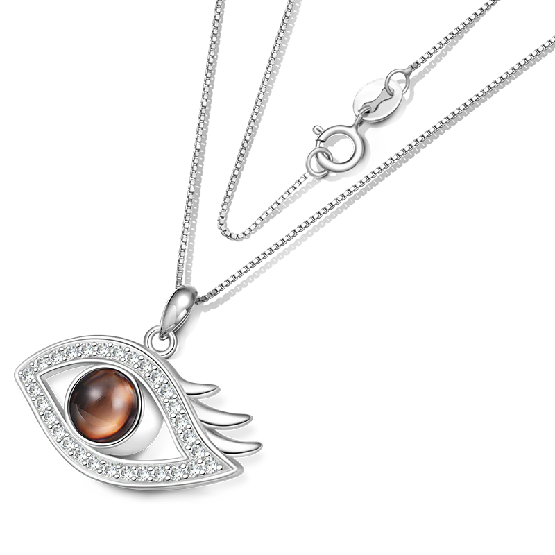 Gnoce Projection Devil's Eye Personalized Photo Necklace - Image 4