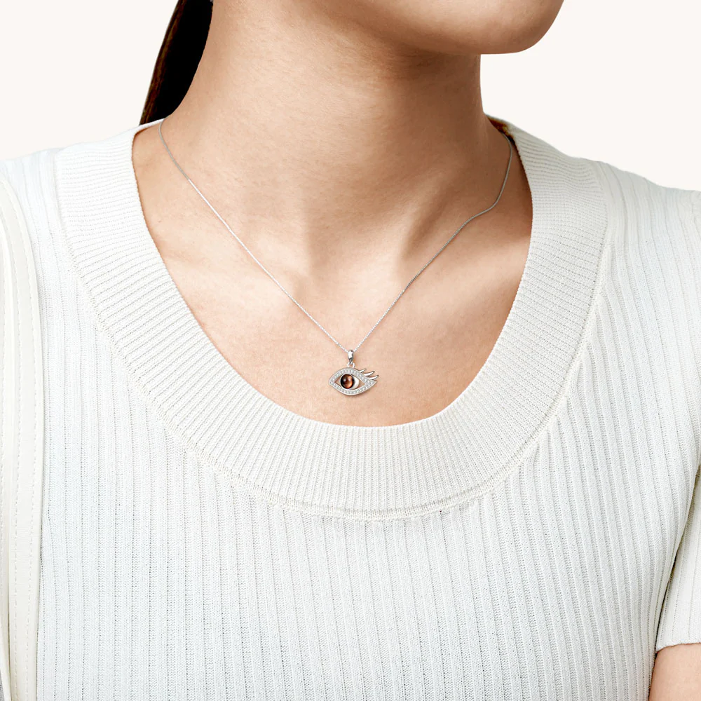 Gnoce Projection Devil's Eye Personalized Photo Necklace - Image 5