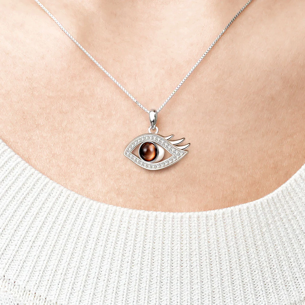 Gnoce Projection Devil's Eye Personalized Photo Necklace - Image 6