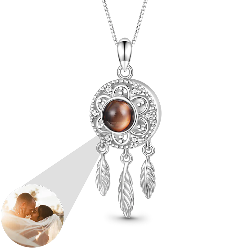 Gnoce Projection Dream Catcher Photo Necklace