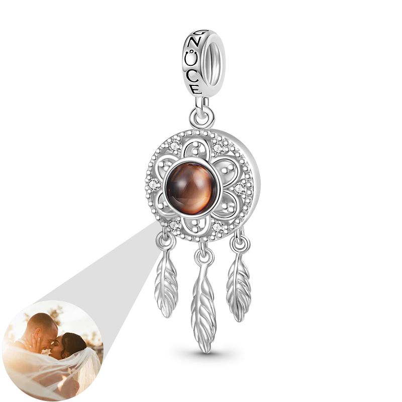 Gnoce Projection Dream Catcher Photo Charm Platinum-plated Silver Blend