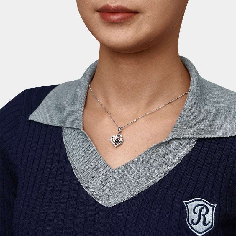 Gnoce Projection Love Heart Personalized Charm Platinum-plated Silver Blend - Image 5