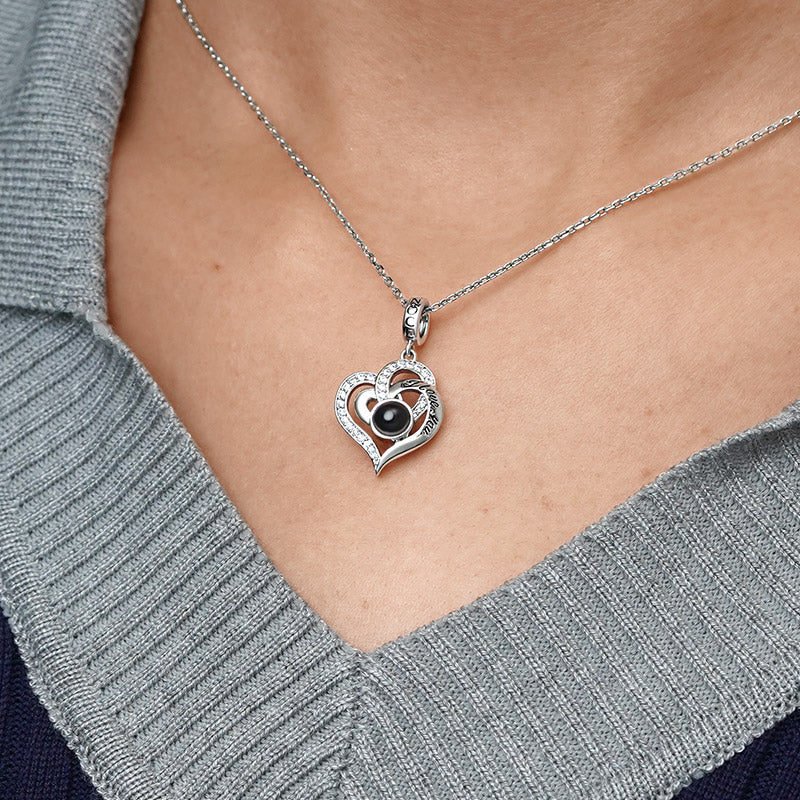 Gnoce Projection Love Heart Personalized Charm Platinum-plated Silver Blend - Image 6