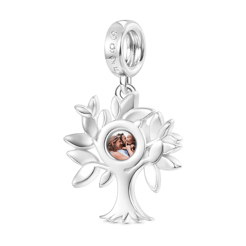 Gnoce Projection Personalized Photo Charm Platinum-plated Silver Blend - Image 3