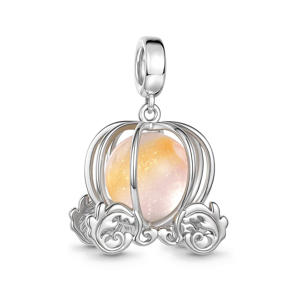 Gnoce  Pumpkin Carriage Charm Platinum-plated Silver Blend - Image 6