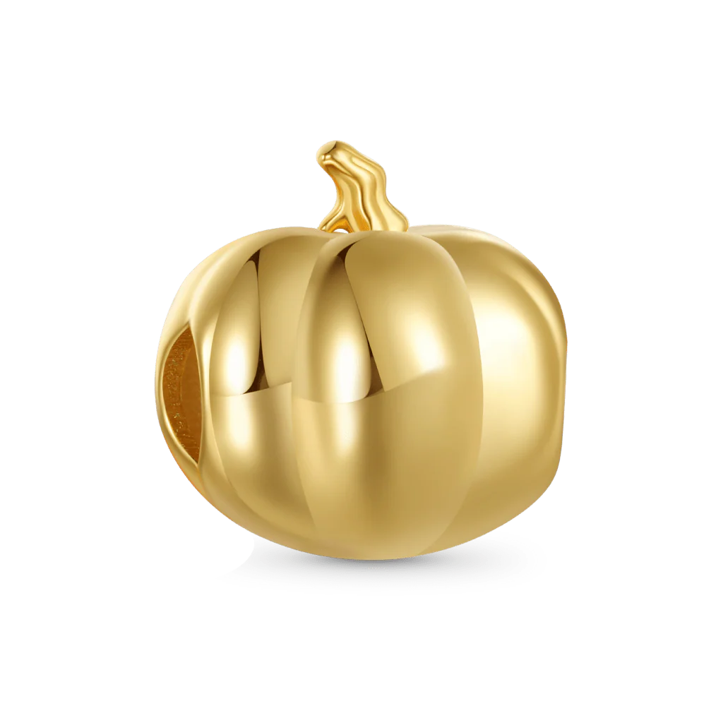 Gnoce Pumpkin Star Eyes Charm Platinum-plated Silver Blend - Image 2