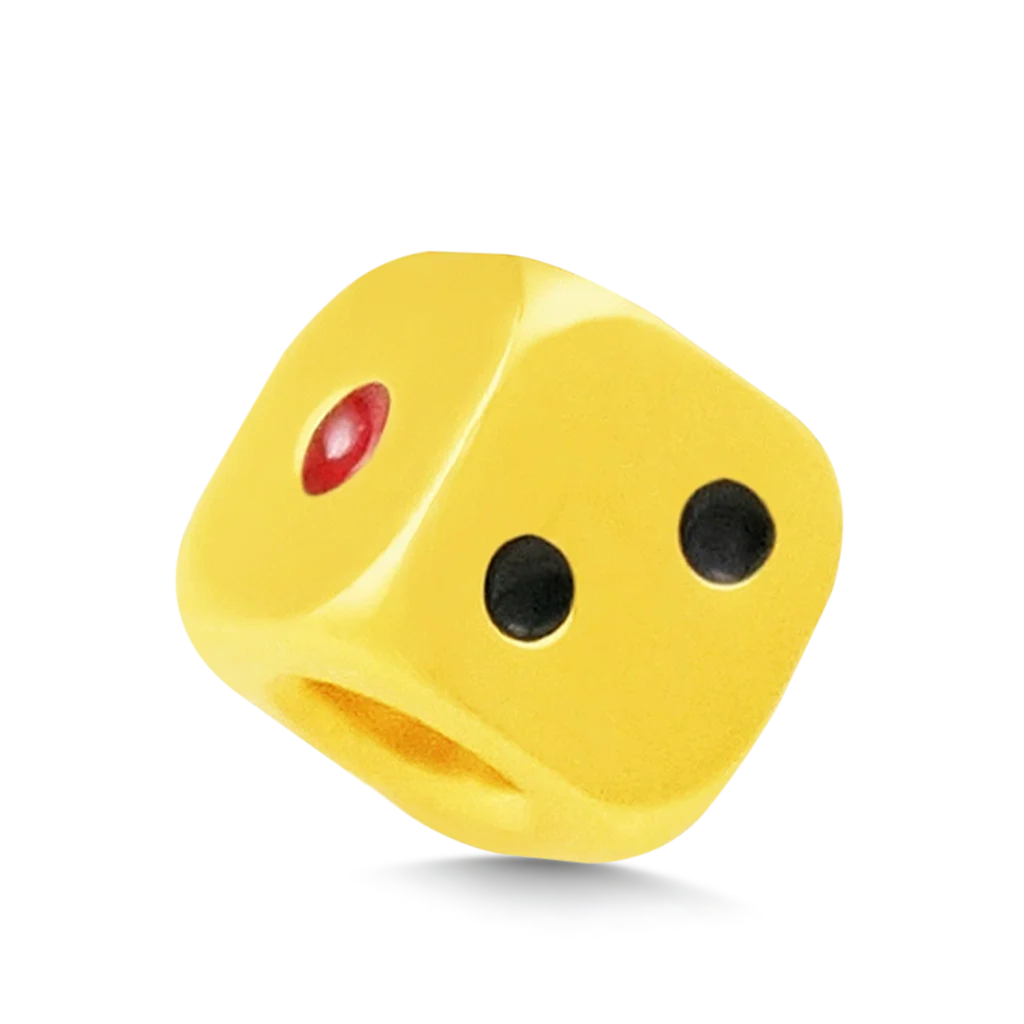 Gnoce Pure Gold Dice Wealth Charm