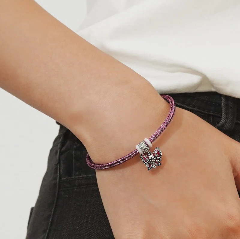Gnoce Purple Basic Bracelet with 2 Pieces of Stoppers - Image 5