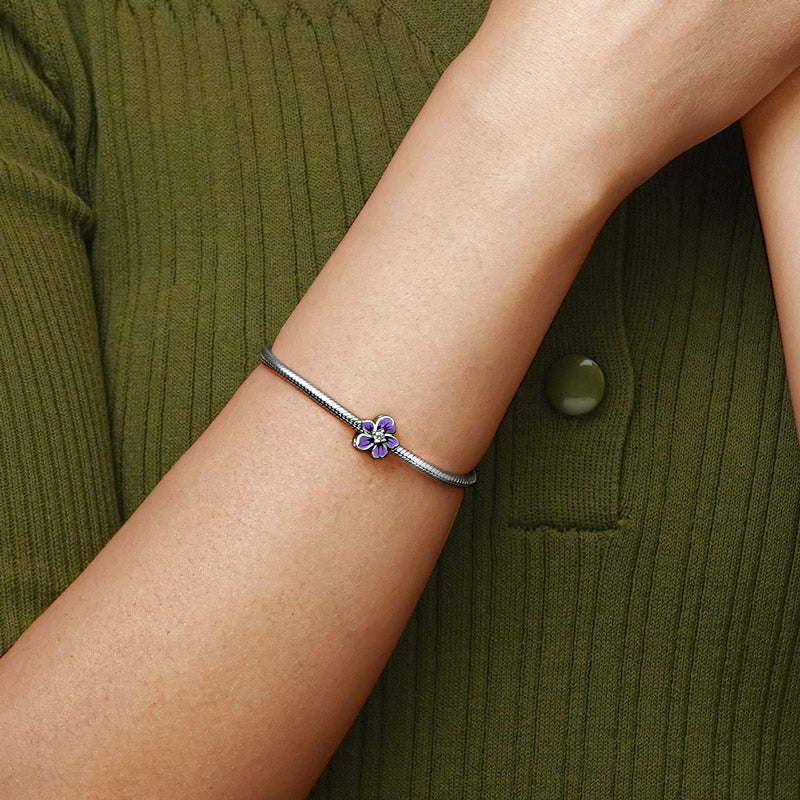 Gnoce Purple Flower Charm - Image 4