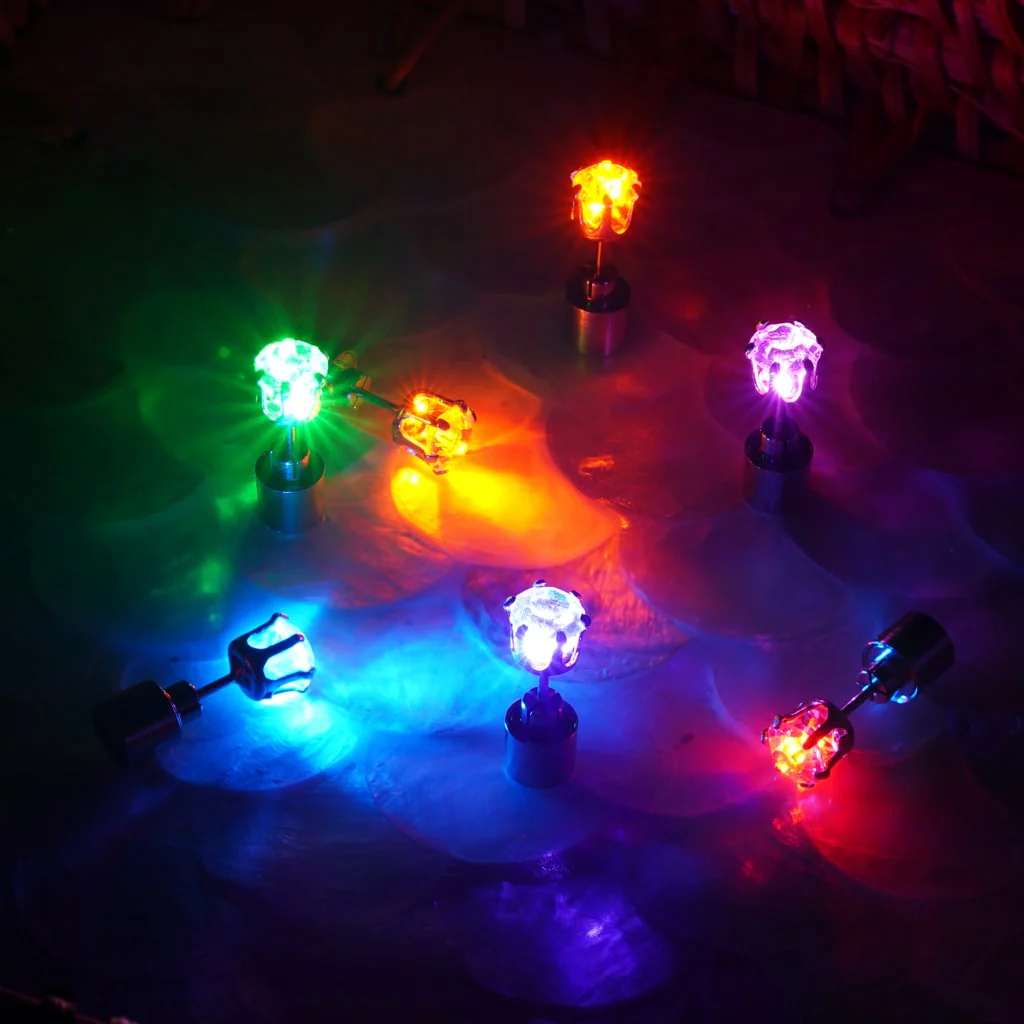 Gnoce Purple Party Light-up LED Stud Earring - Image 5