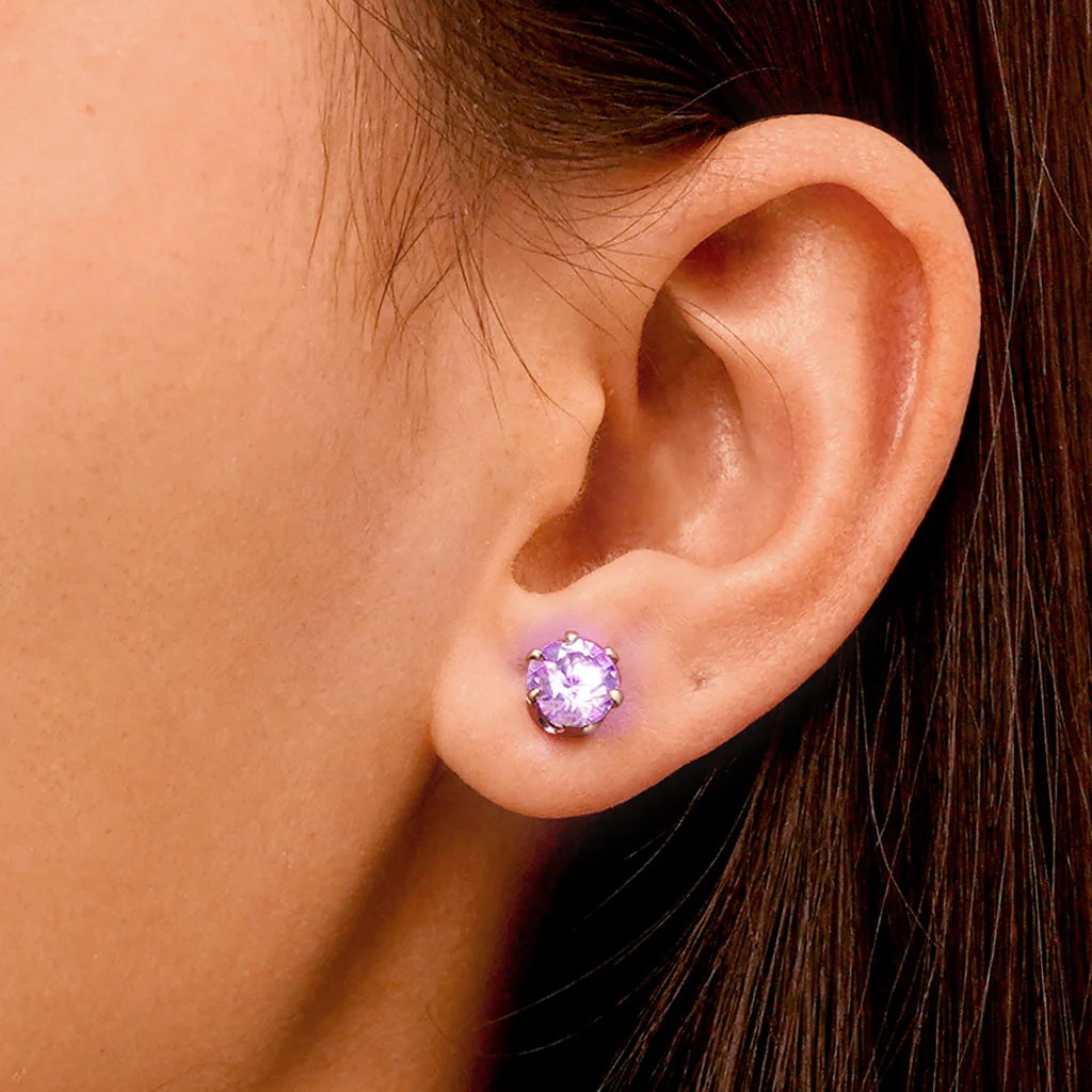 Gnoce Purple Party Light-up LED Stud Earring - Image 6