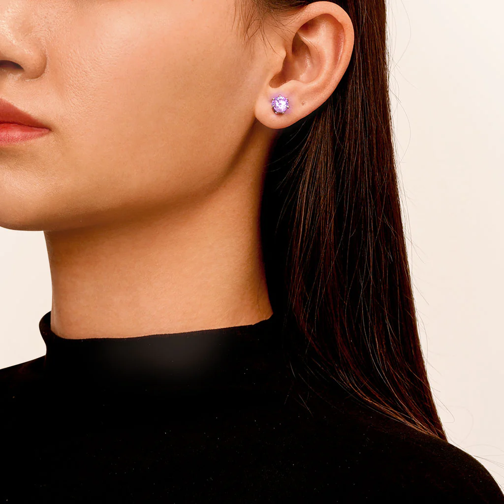 Gnoce Purple Party Light-up LED Stud Earring - Image 7
