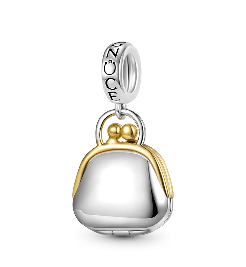 Gnoce Openable Purse & Lucky Penny Charm Platinum-plated Silver Blend - Image 2